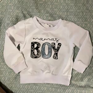 White 'Mama's Boy' Sweatshirt